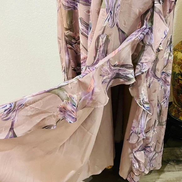 ASTR the label  floral slit front maxi dress 8 - Picture 8 of 9